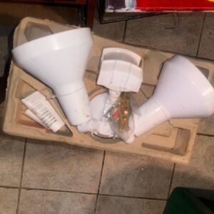 White Outdoor Flood Light Fixture